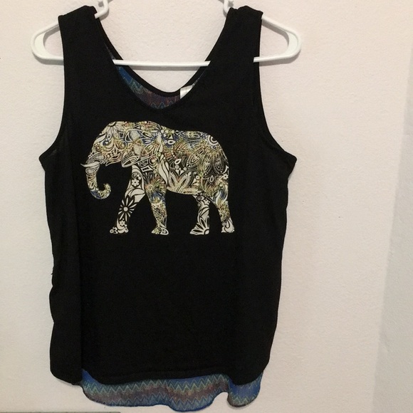 Graphic tank open back elephant Aztec - Picture 1 of 3